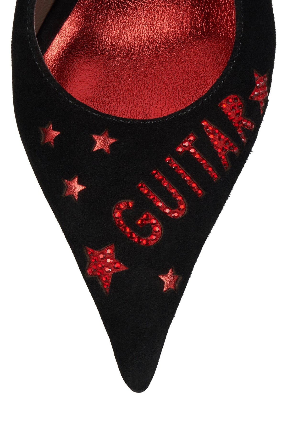GRL-PWR Slingback Heel Black Red Combo