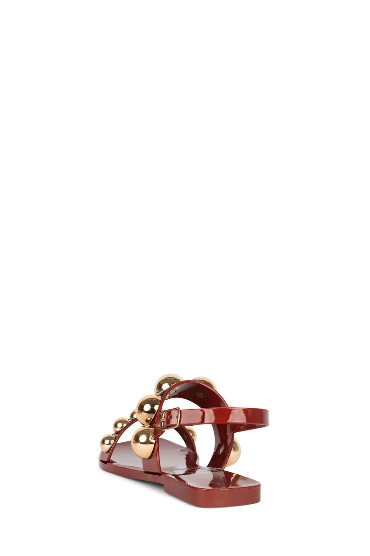GUM-DROP Jeffrey Campbell Flat Sandals Rust Gold
