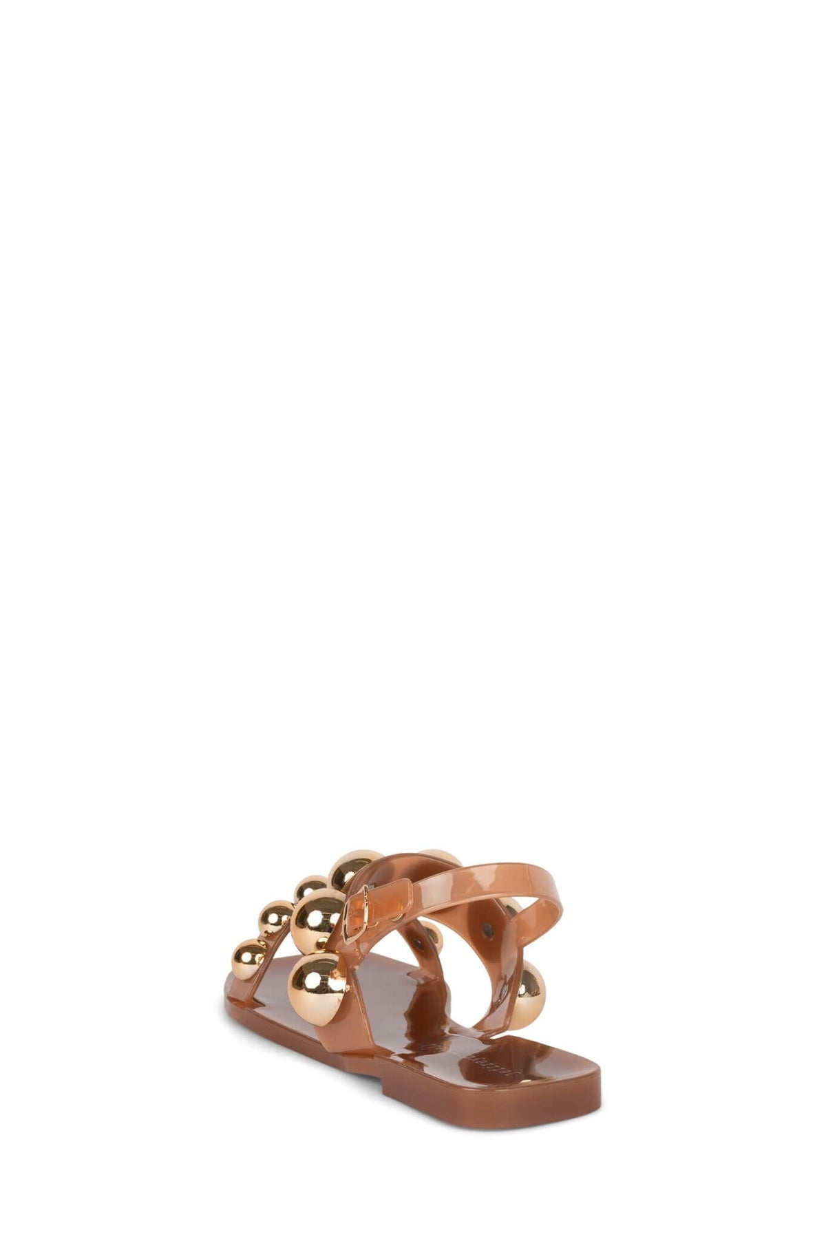 GUM-DROP Jeffrey Campbell Flat Sandals Caramel Gold