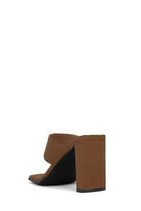 HEATIN-UP Jeffrey Campbell Heeled Thong Sandal Tan Corduroy