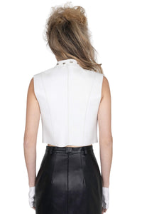HEAVYMETAL Jeffrey Campbell Top White 