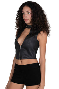 HEAVYMETAL Jeffrey Campbell Top Black