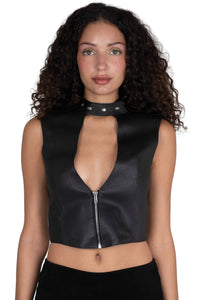 HEAVYMETAL Jeffrey Campbell Top Black