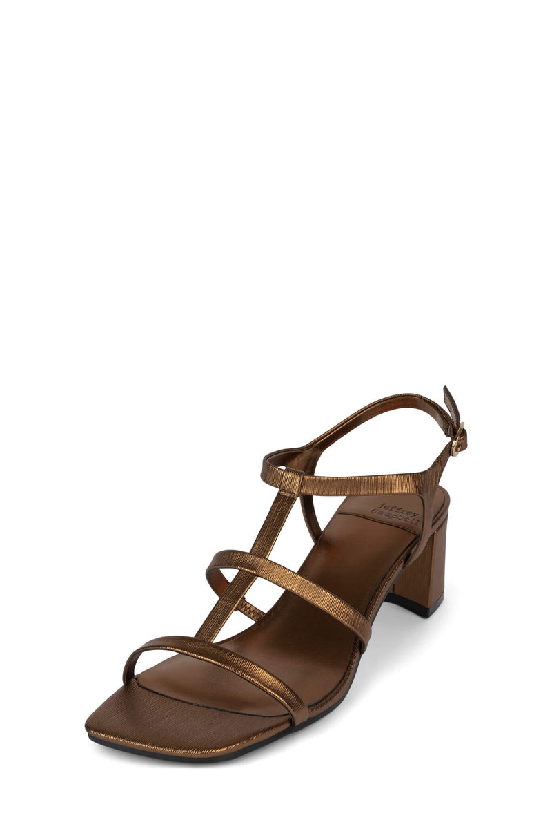 HELIOS Jeffrey Campbell Heeled Sandals Bronze Lines