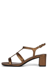 HELIOS Jeffrey Campbell Heeled Sandals Bronze Lines