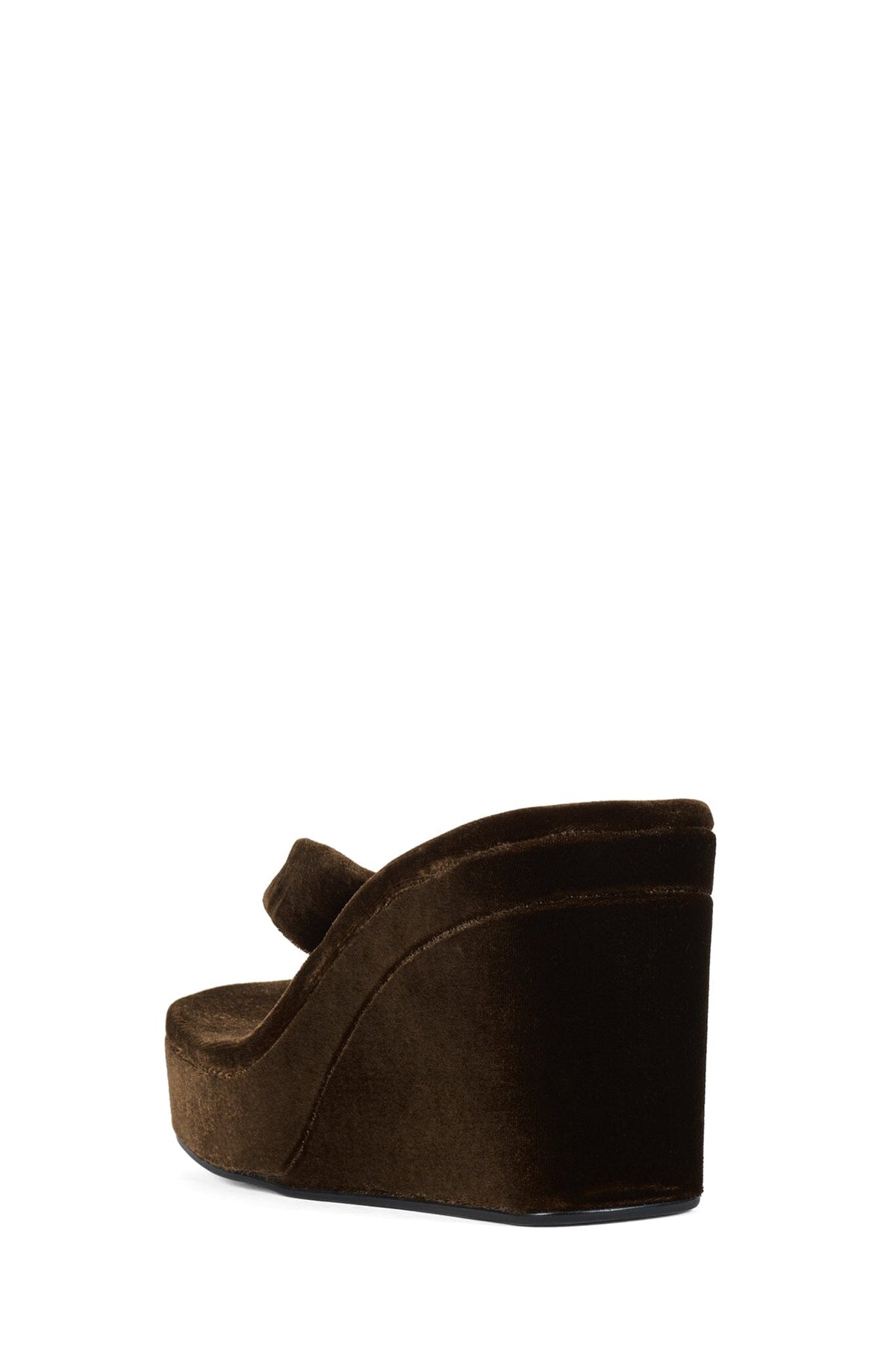 HEY-BABE Jeffrey Campbell Wedge Sandal Brown Velvet