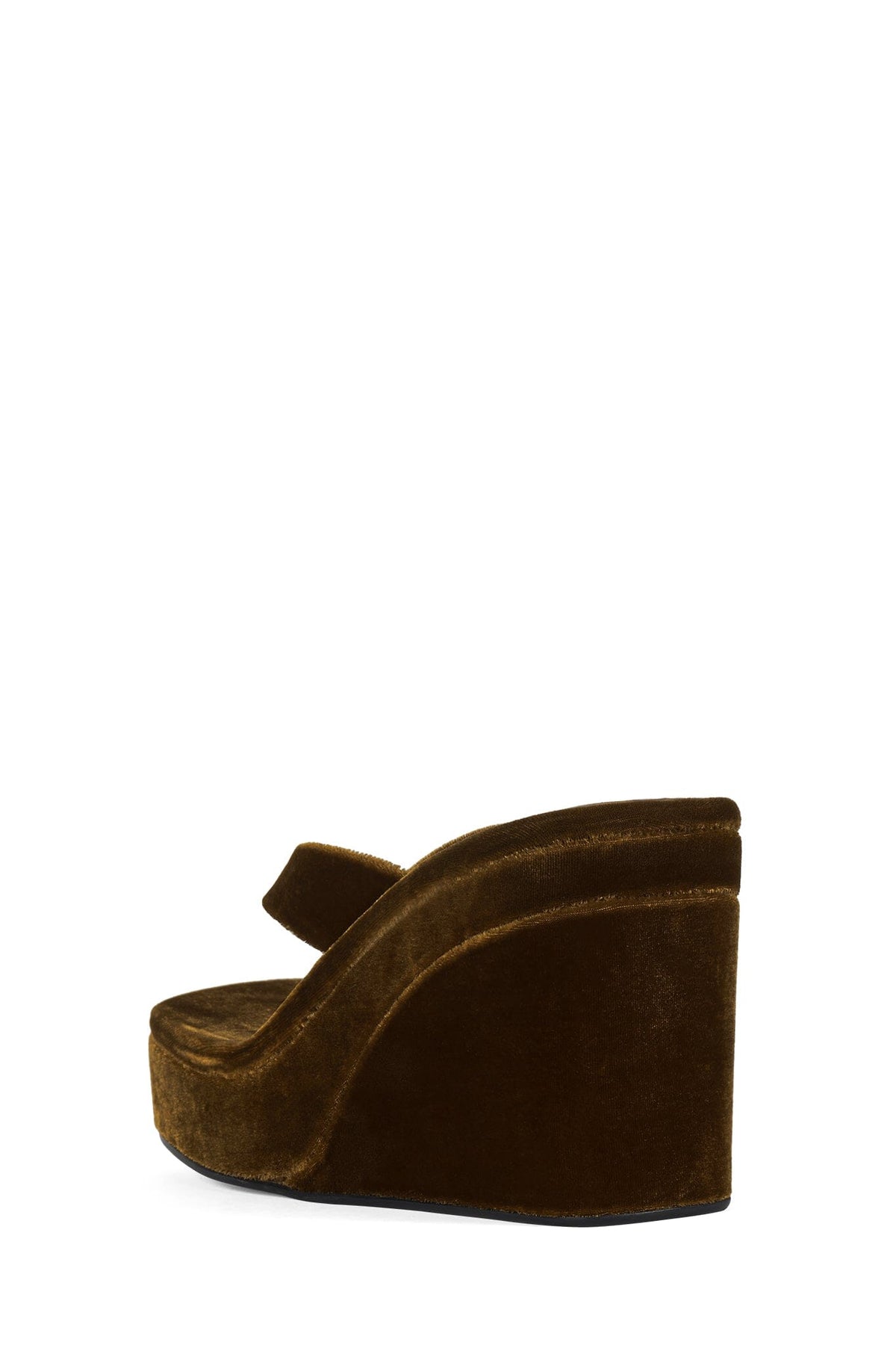 HEY-BABE Jeffrey Campbell Wedge Sandal Mustard Velvet