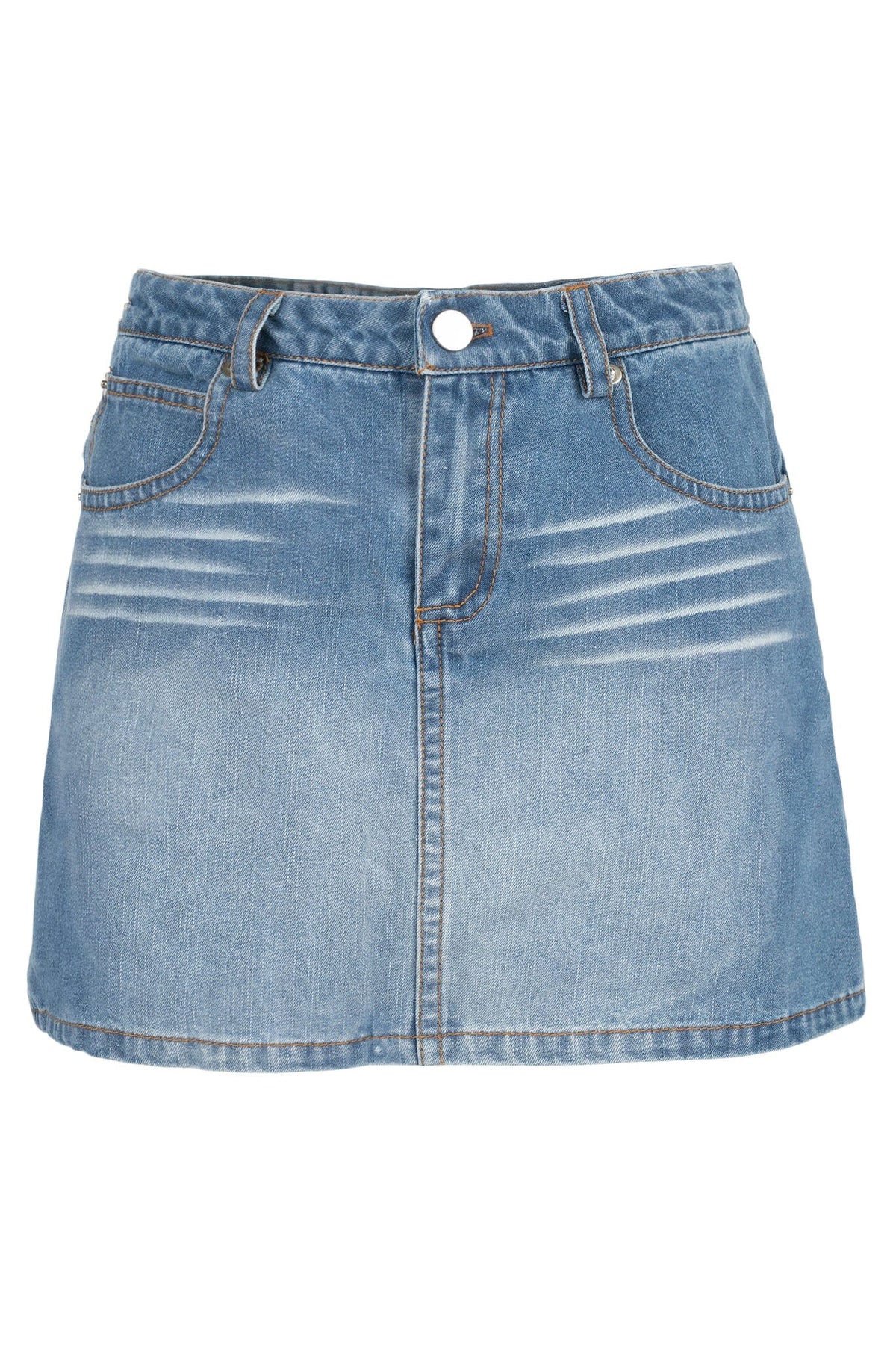 HEY-NOW Jeffrey Campbell Skirt Blue Washed Denim 