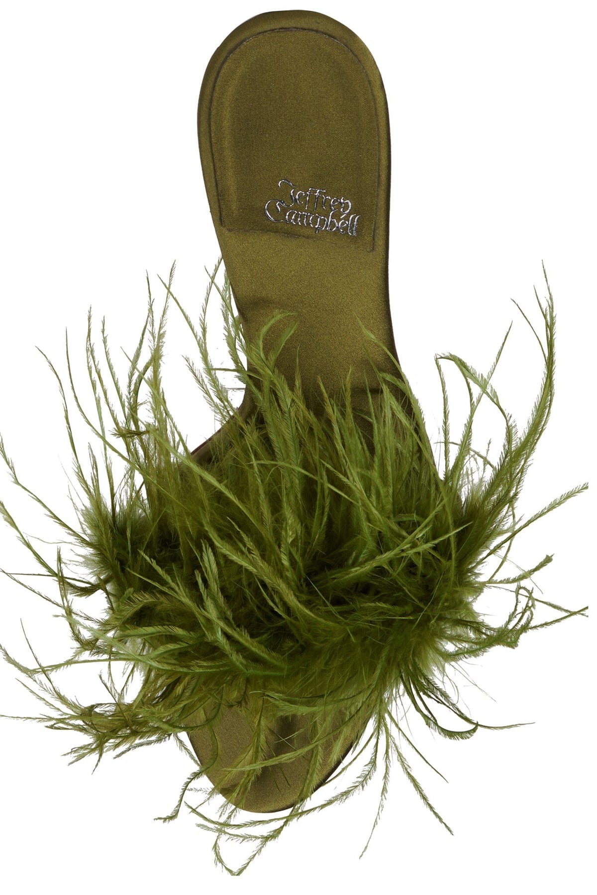 HEY-YA Heeled Mule Green Satin Combo