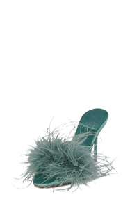 HEY-YA Heeled Mule Mint Satin Combo _hover