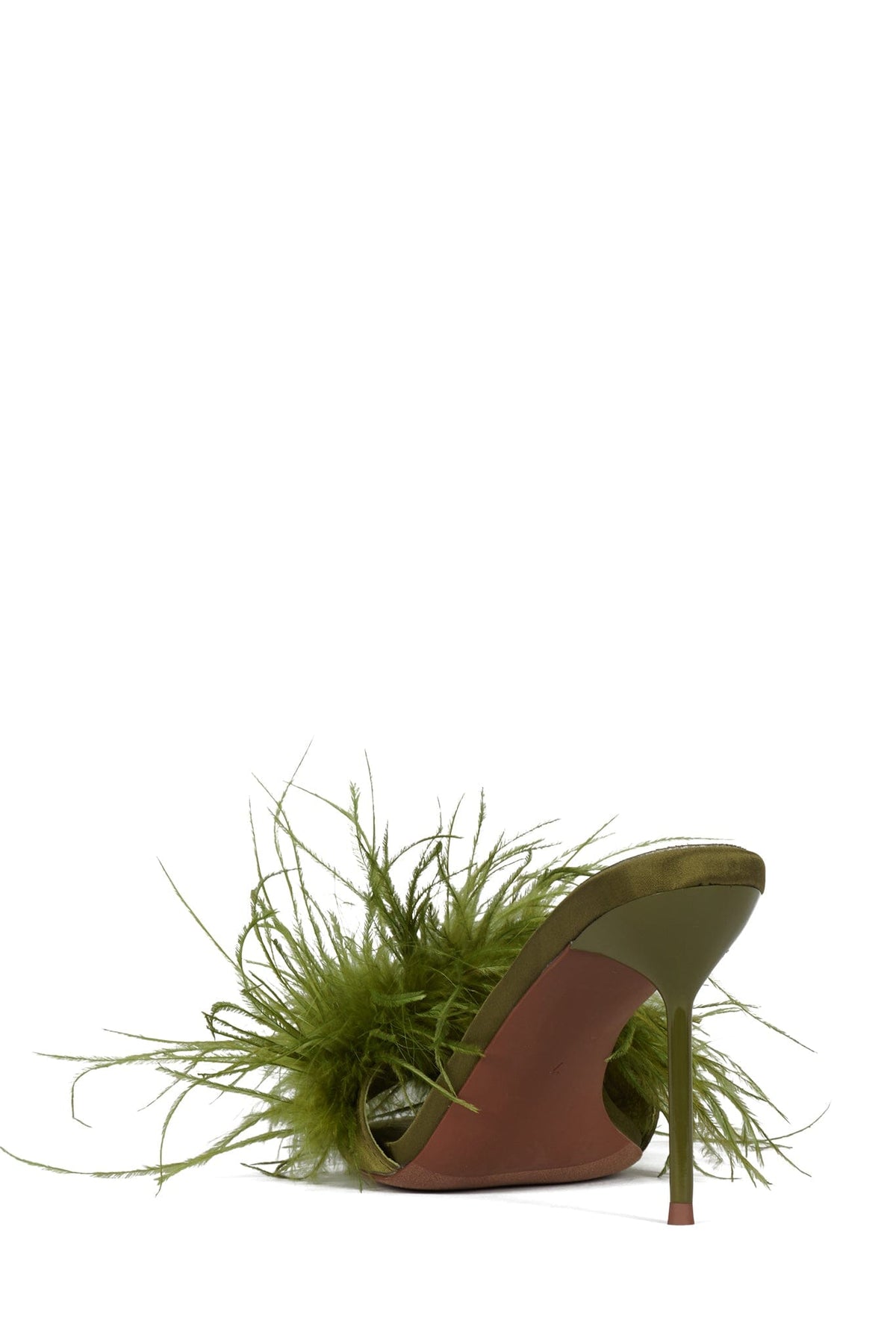 HEY-YA Heeled Mule Green Satin Combo