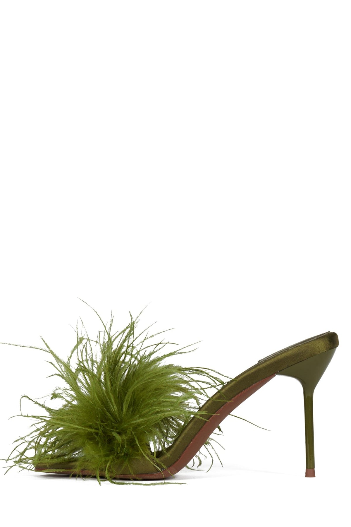 HEY-YA Heeled Mule Green Satin Combo