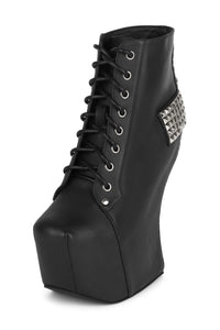HOLY Jeffrey Campbell Platform Boot Black Silver 