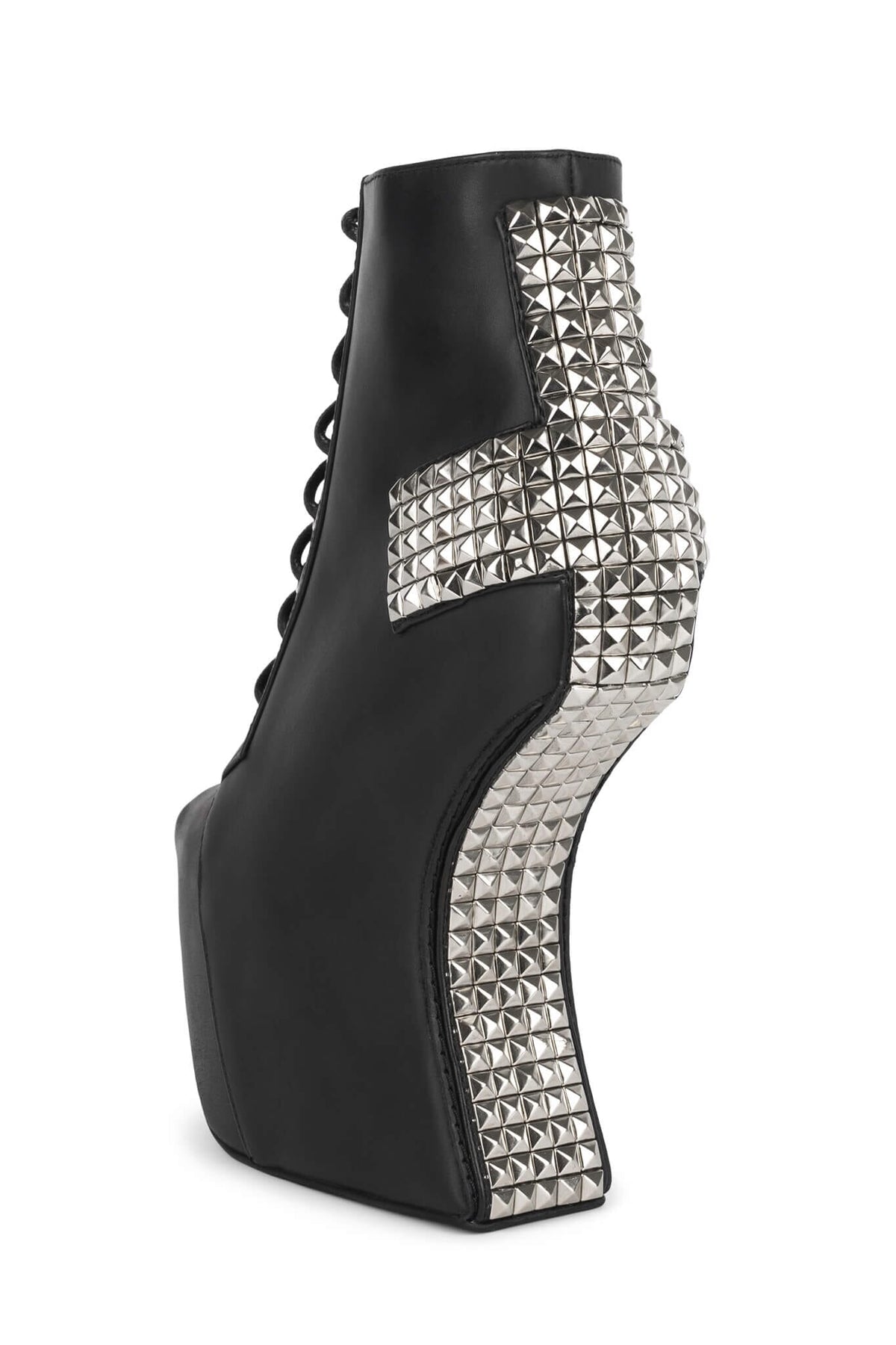 HOLY Jeffrey Campbell Platform Boot Black Silver  
