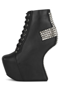 HOLY Jeffrey Campbell Platform Boot Black Silver  