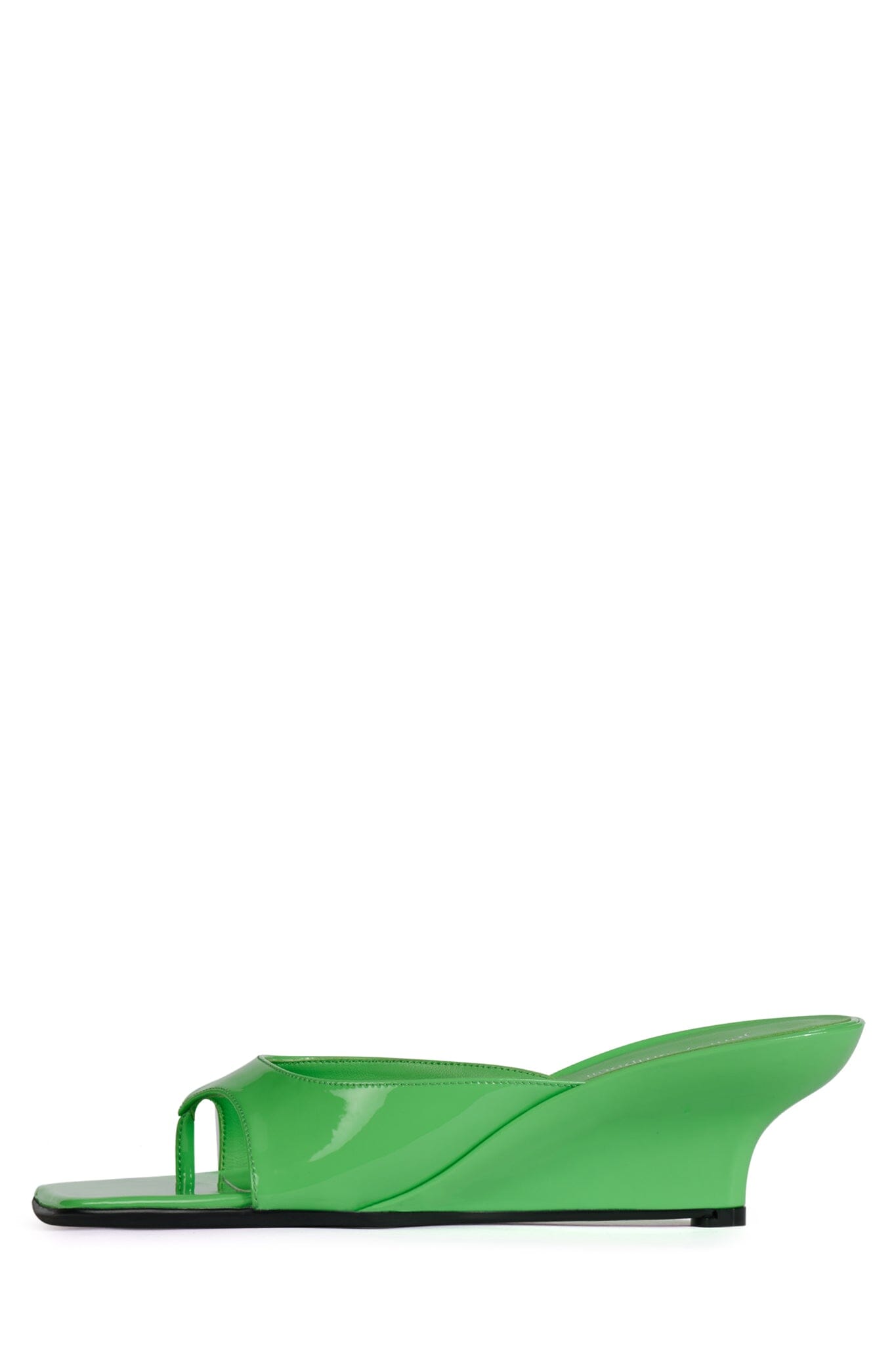 jeffrey campbell HONEY-BUN Wedge Sandal Soft Neon Green Patent