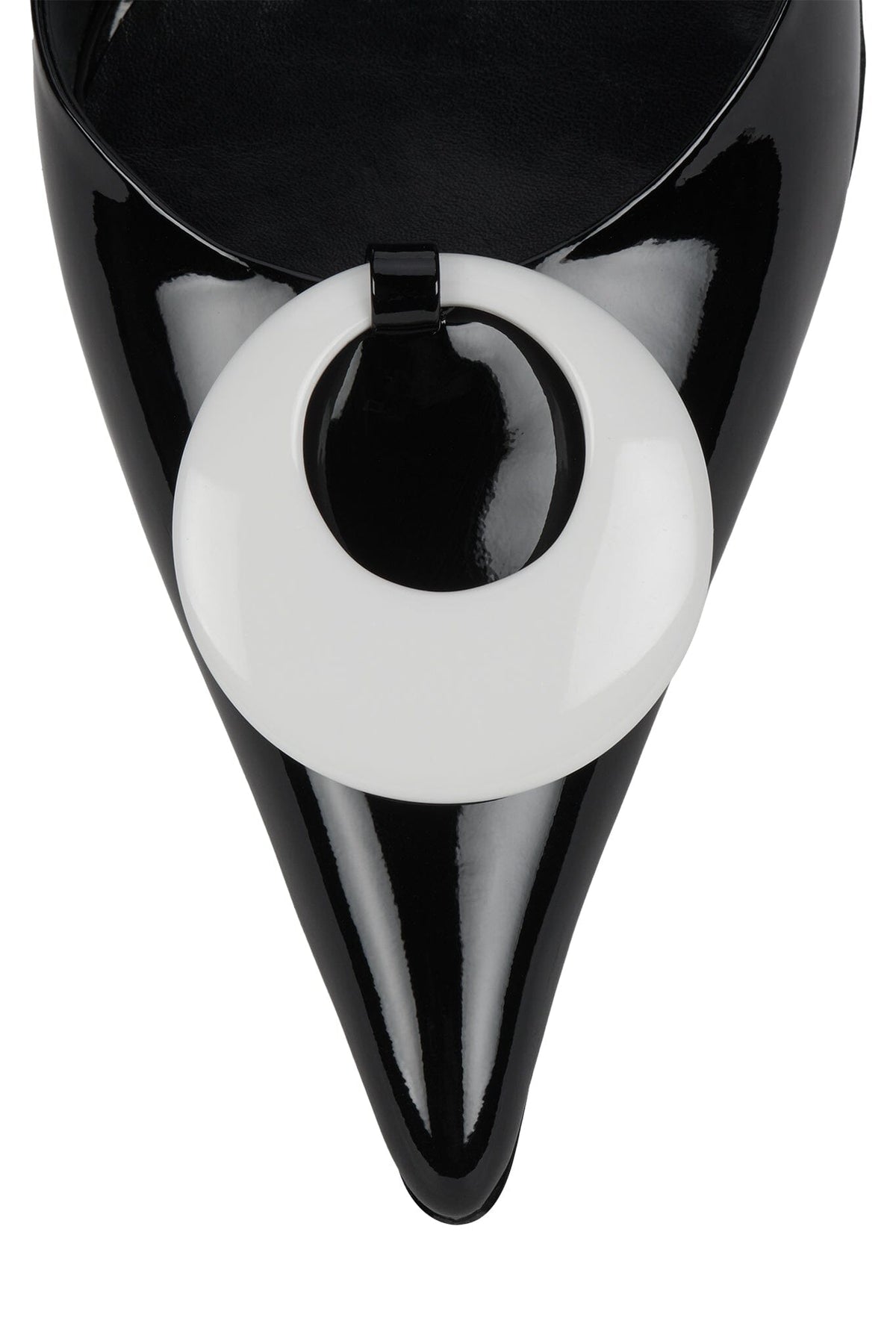 HUSTLIN Black Patent White