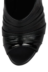 HYPERSPEED Jeffrey Campbell Slingback Sandal Black Patent Combo