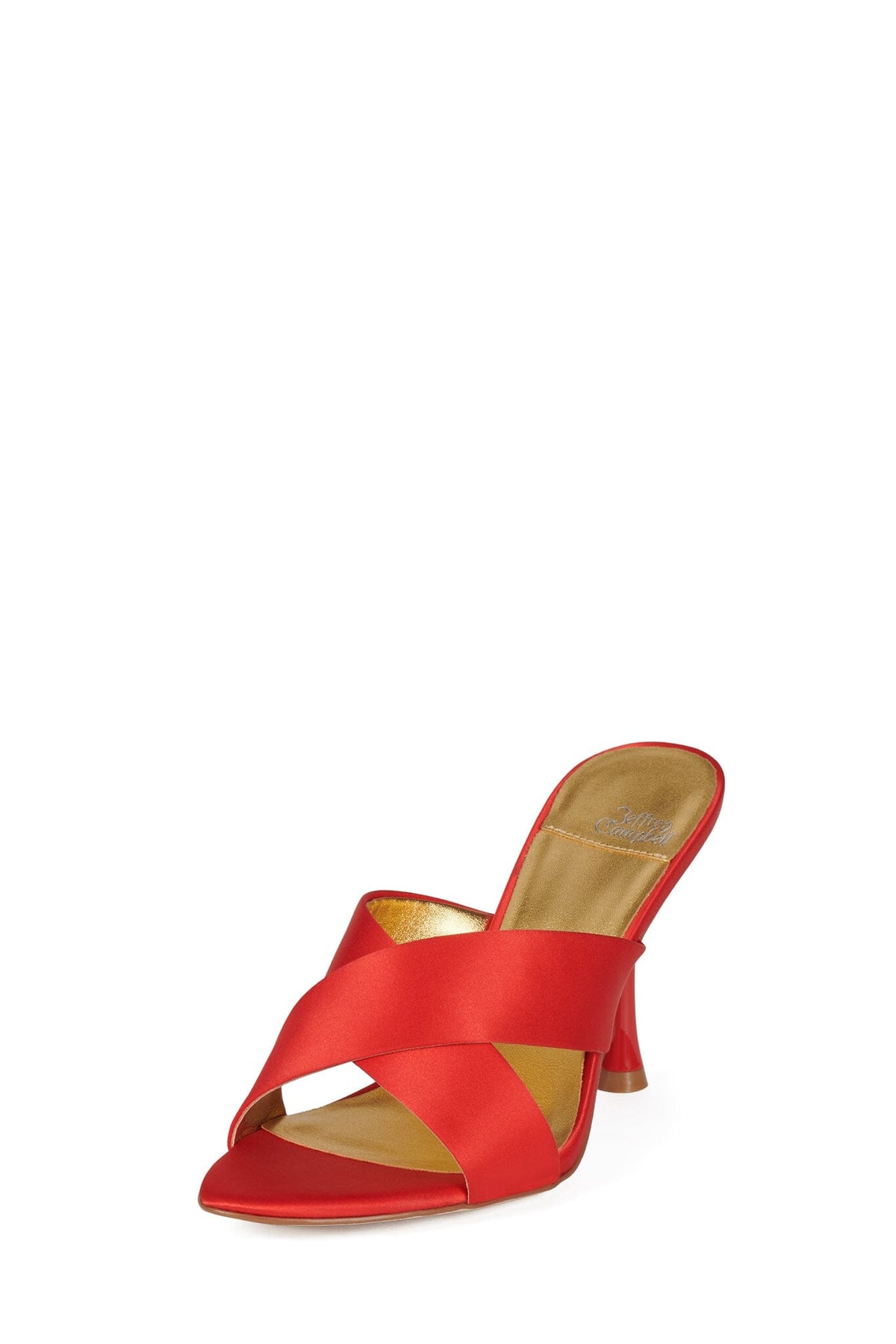 ILLUSTRIA Heeled Sandal Red Satin _hover