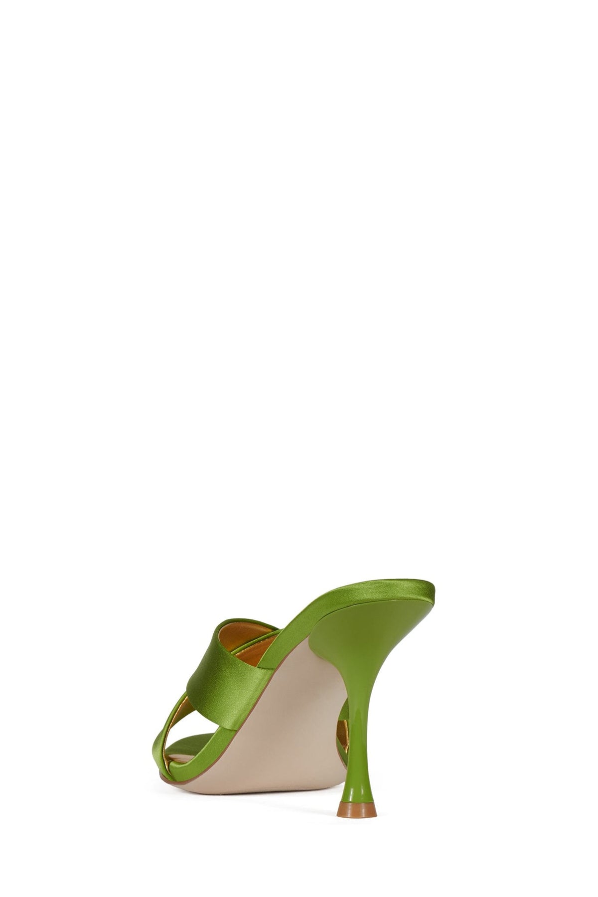 ILLUSTRIA Heeled Sandal Green Satin