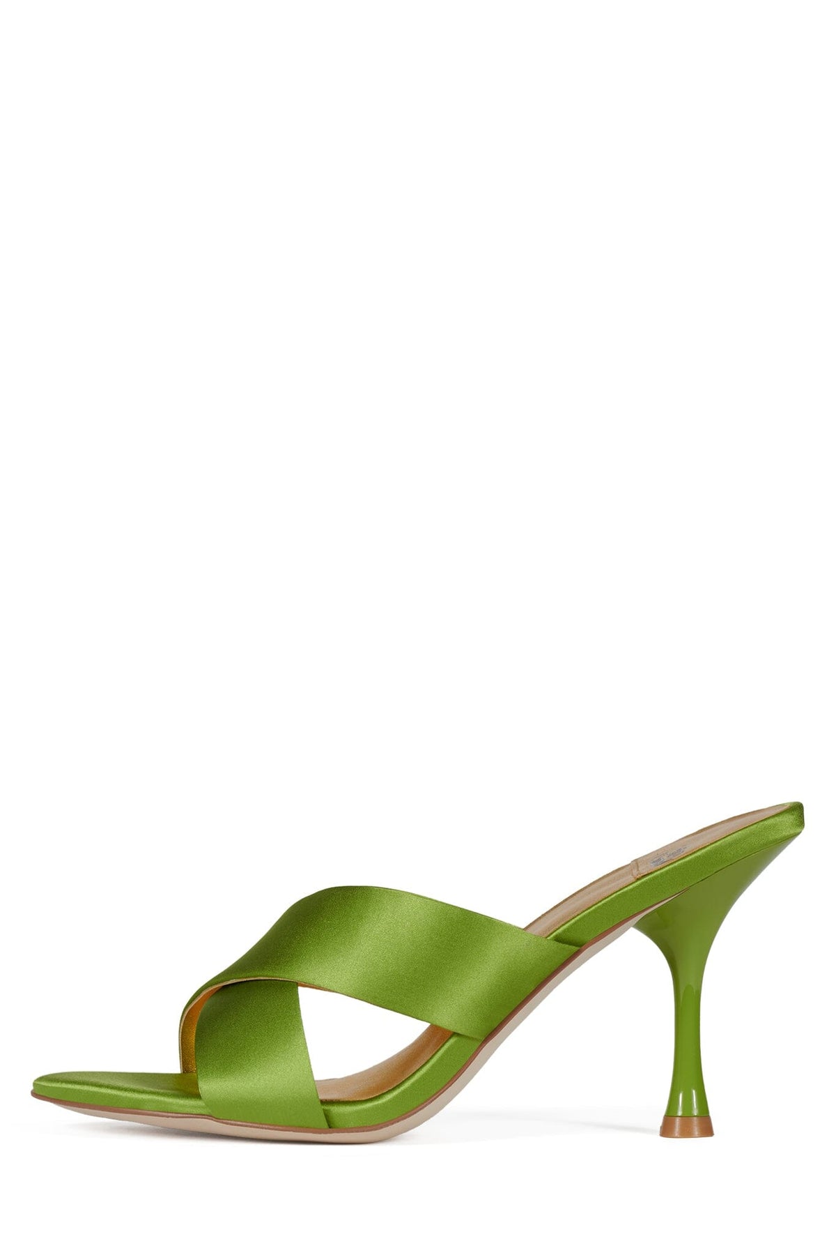 ILLUSTRIA Heeled Sandal Green Satin