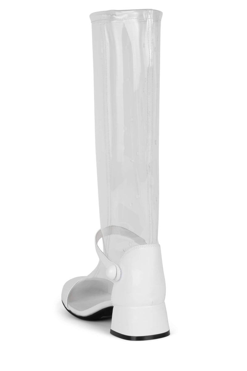 Jeffrey campbell rain boots 2024 clear