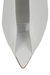 INHERIT Jeffrey Campbell Heeled Sandal White Clear Combo