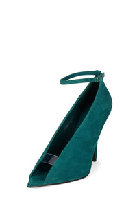 INHERIT Jeffrey Campbell Heeled Sandal Turquoise Suede Clear _hover