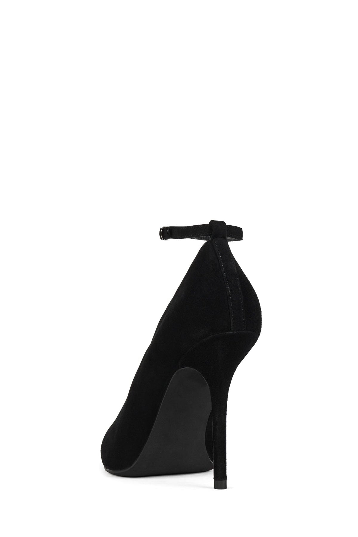 INHERIT Jeffrey Campbell Heeled Sandal Black Suede Clear