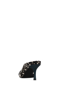 INVESTOR-F Jeffrey Campbell Heeled Sandal Black White Blue Combo 