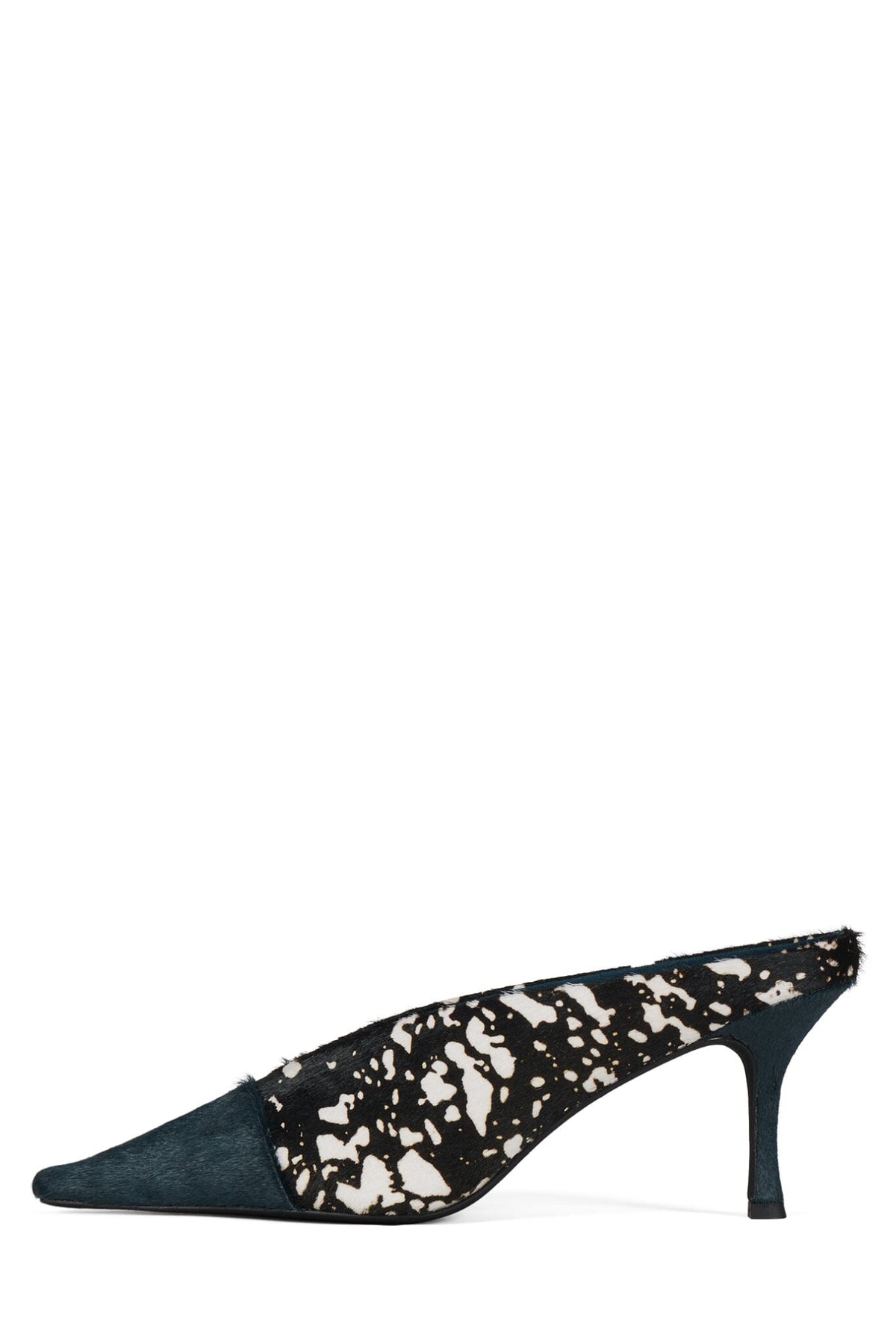 INVESTOR-F Jeffrey Campbell Heeled Sandal Black White Blue Combo 