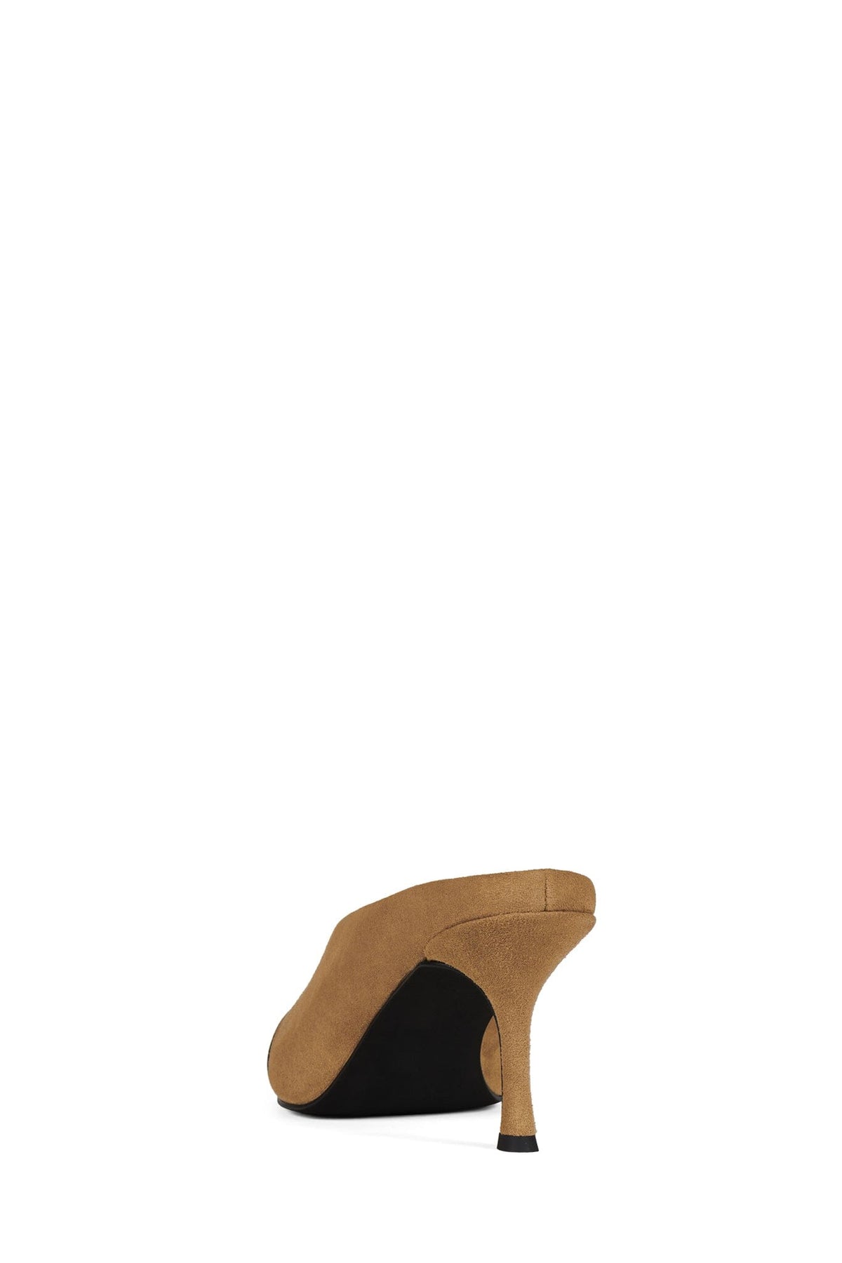 INVESTOR Jeffrey Campbell Heeled Mule Beige Suede Black Combo