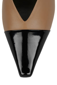 INVESTOR Jeffrey Campbell Heeled Sandal Dark Apricot Black 