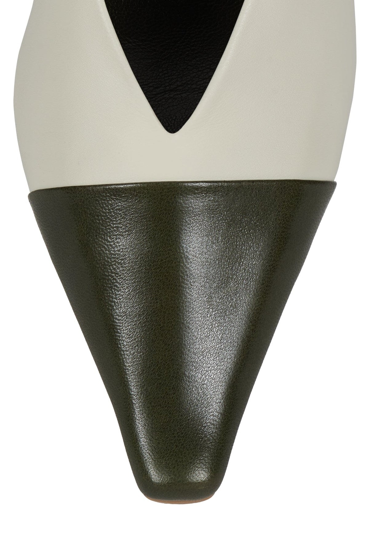 INVESTOR Jeffrey Campbell Heeled Sandal Dark Khaki Ivory Combo