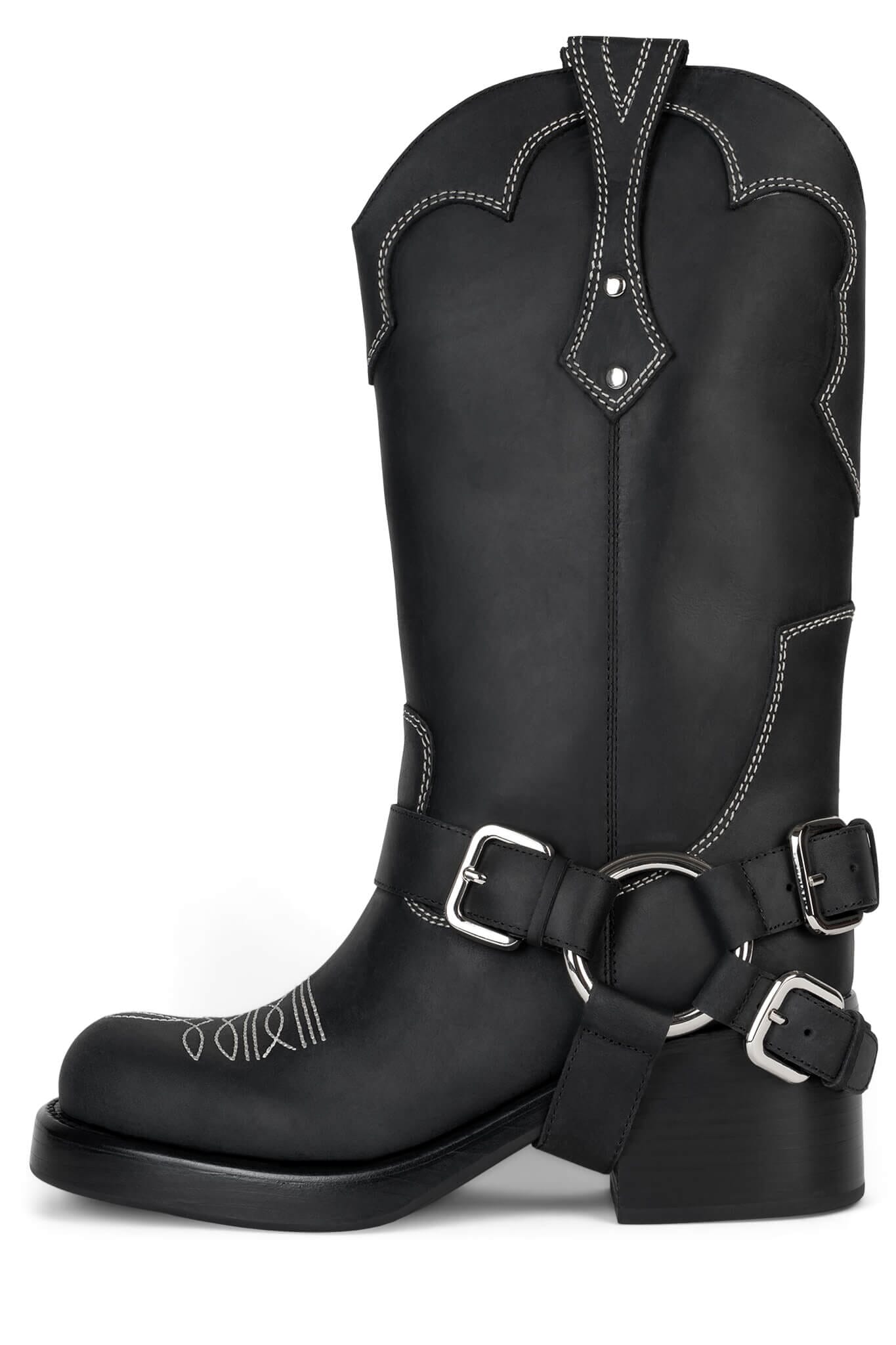 Jeffrey Campbell x FP x Understated Leather Motoboy Biker Boot