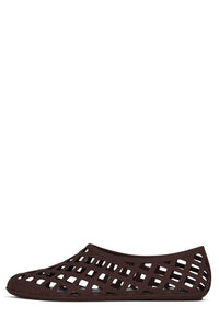 JELLZ Flat Jeffrey Campbell Brown Matte 6 