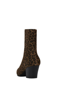 JOSHUATREE Jeffrey Campbell Ankle Boot Brown Leopard Suede