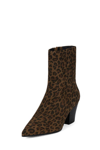 JOSHUATREE Jeffrey Campbell Ankle Boot Brown Leopard Suede _hover