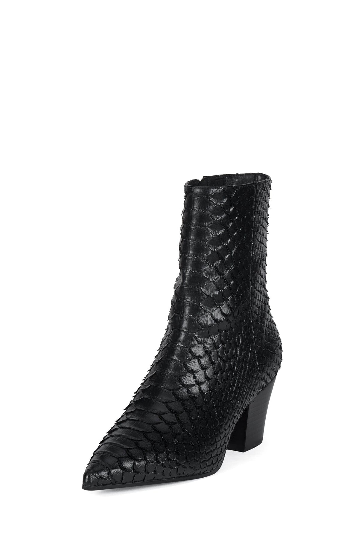 JOSHUATREE Jeffrey Campbell Ankle Boot Black Snake _hover