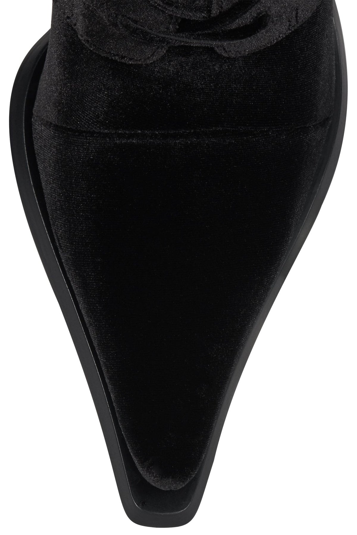 JOYEUX Jeffrey Campbell Knee-High Boot Black Velvet Floral Multi