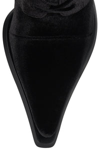 JOYEUX Jeffrey Campbell Knee-High Boot Black Velvet Floral Multi