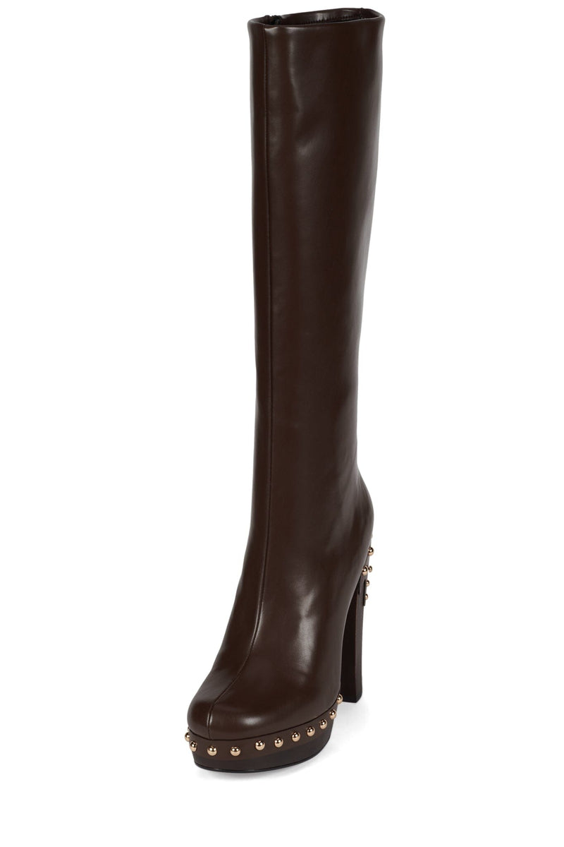 KAMARI Jeffrey Campbell Platform Knee-High Boot Coffee Gold
_hover