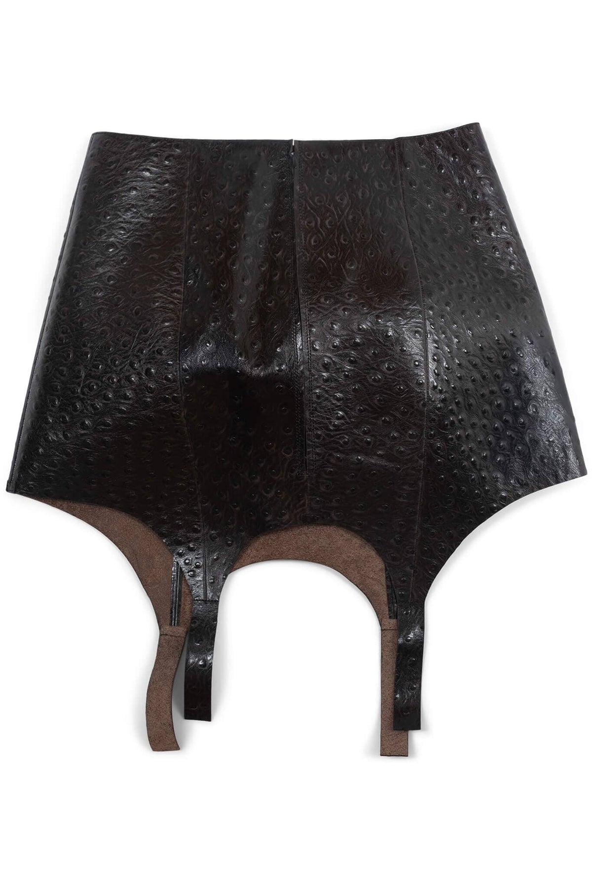 KARMIC SKIRT Jeffrey Campbell Garter Skirt Grey Ostrich 