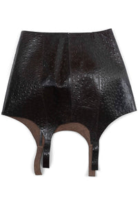 KARMIC SKIRT Jeffrey Campbell Garter Skirt Grey Ostrich 