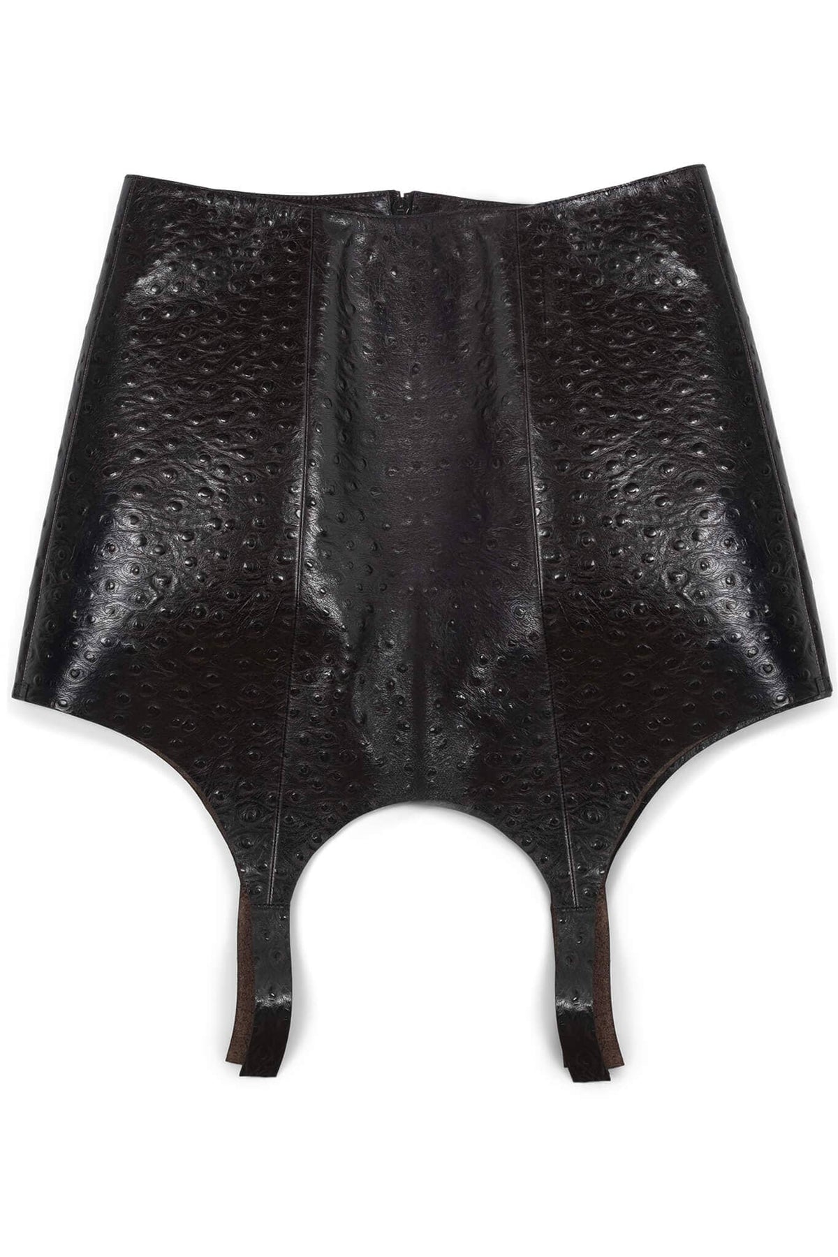 KARMIC SKIRT Jeffrey Campbell Garter Skirt Grey Ostrich 