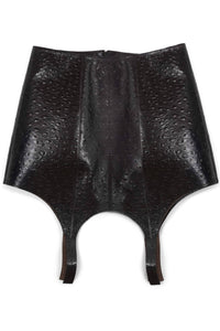 KARMIC SKIRT Jeffrey Campbell Garter Skirt Grey Ostrich 