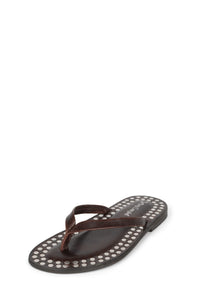 KATRINA-ST Flat Sandal Brown Silver _hover