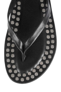 KATRINA-ST Flat Sandal Black Silver 