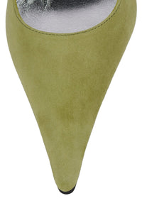 KICKIT Jeffrey Campbell Stiletto Heel Pump Green Suede