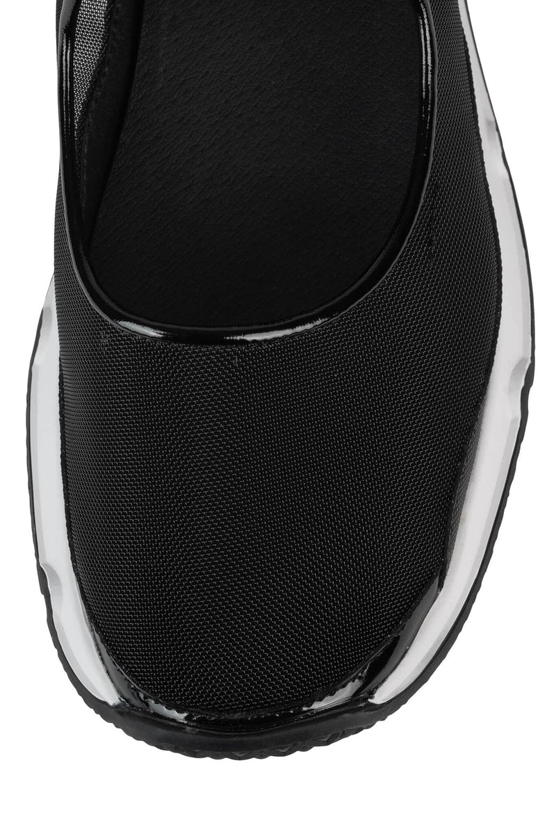 KICKS-MSH Jeffrey Campbell Sneakers Black Mesh Black Patent